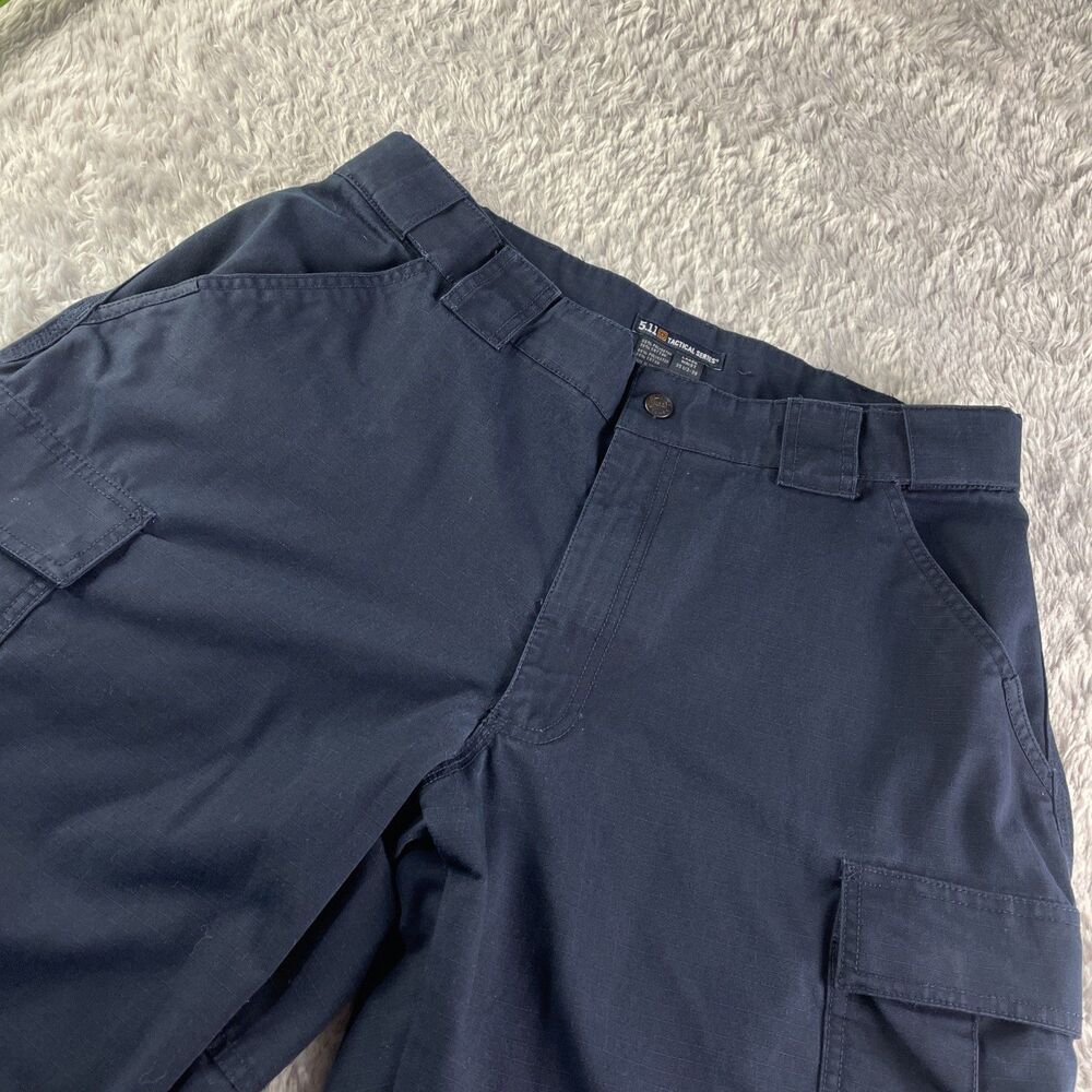 5.11 Tactical Cargo Pants Mens 35.5x32 Blue Utility Work Ripstop Outdoor Hiking